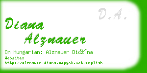 diana alznauer business card